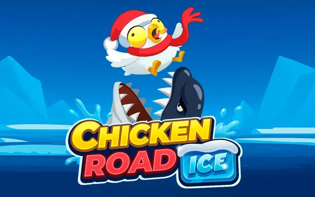Chicken Road Ice med hal bana i vintermiljö